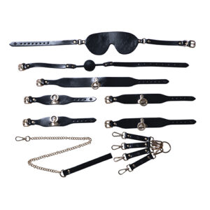 Kinky Play Box BDSM Kit 5 Piece Bondage Set - Black — Power Play Studio