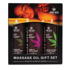 Earthly Body Massage Oil Gift Set - 2 oz Skinny Dip, Naked in the Woods & Guavalava — Power Play Studio