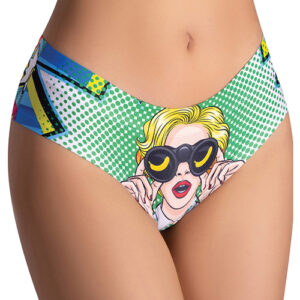 Mememe Comics Curious Girl Printed Slip - Multi-Color