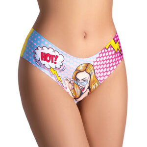 Mememe Comics Hot Girl Printed Slip - Multi-Color