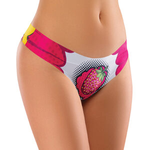 Mememe Intrigue Kissberry Printed Thong - Multi-Color