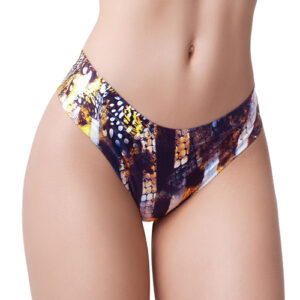 Mememe Go Wild Snake Printed Thong - Multi-Color