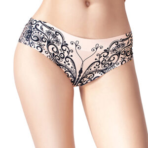 Mememe Lace Butterfly Printed Slip - Black