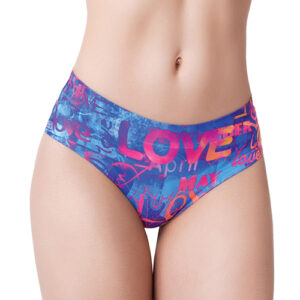 Mememe Love graffiti Printed Slip - Multi-Color