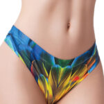 Mememe Paradise Birds Parrot Printed Thong - Multi-Color