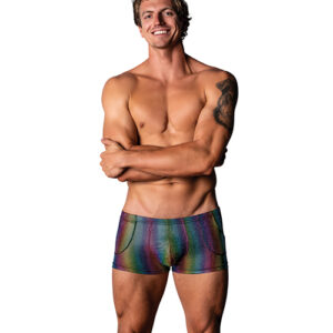 Male Power Pack & Play Pocket Short - Rainbow — Power Play Studio