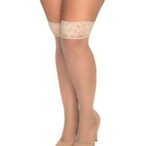 Mesh Thigh High Stockings Nude