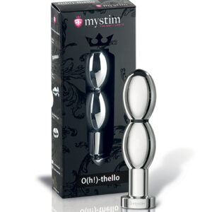 Mystim O(h!)-thello e-Stim Oval Aluminum Dildo — Silicone Dildos — Power Play Studio