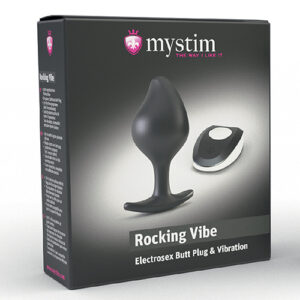 Mystim Rocking VIbe Silicone Buttplug Small - Black — Electro Toys — Power Play Studio
