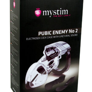 Mystim Pubic Enemy #2 Cock Cage - Clear — Power Play Studio