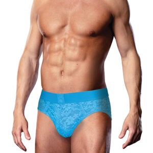 Prowler Lace Open Back Brief - Blue