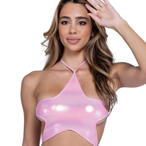 Metallic Iridescent Star Tie Top — Power Play Studio
