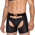 Master Chaps w/Hook & Ring Closure & Rear Cut Out (Thong Not Included — Power Play Studio