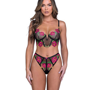 Peony Paradise Underwire Bralette & G-String — Power Play Studio