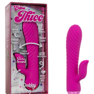 Extra Thicc Chubby Gyrating Tickler — Dual/Rabbit Vibrators — Power Play Studio