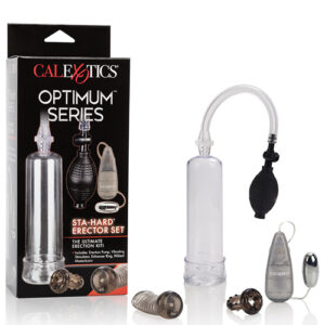 Optimum Series Sta-Hard Erector Set - Clear — Penis Pumps — Power Play Studio