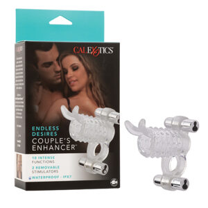 Endless Desires Couple's Enhancer - Clear — Wearable Couples Vibrators — Power Play Studio