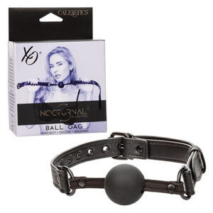 Nocturnal Collection Silicone Ball Gag - Black — Ball Gags — Power Play Studio
