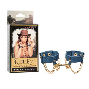 Ride 'Em Premium Denim Collection Wrist Cuffs — Shackles & Handcuffs — Power Play Studio