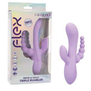 Flex Bend & Hold Triple Rumbler Triple Motor Massager - Purple — Power Play Studio