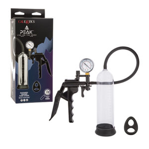 Peak Magnified Gauged Penis Pump System w/Cock & Ball Ring Black — Power Play Studio - Power Play Studio, LLC