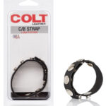 COLT Leather C/B Strap 5 Snap Fastener - Black — Power Play Studio