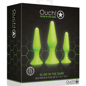 Shots Ouch Butt Plug Set - Glow in the Dark — Power Play Studio