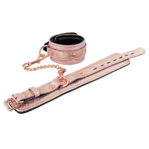 Spartacus Wrist Restraints w/Leather Lining - Snakeskin Micro Fiber — Power Play Studio