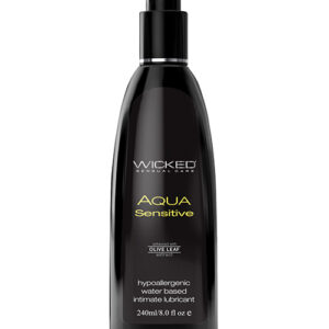 Wicked Sensual Care Hypoallergenic Aqua Sensitive Water Based Lubricant - 8 oz Unscented — Power Play Studio