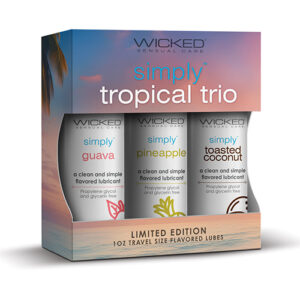 Wicked Sensual Care Tropical Trio Travel Size Flavored Lubes - 1 oz Bottles — Power Play Studio