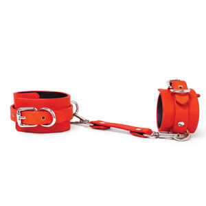Heat Tease Cuffs - Red/Yellow — Power Play Studio