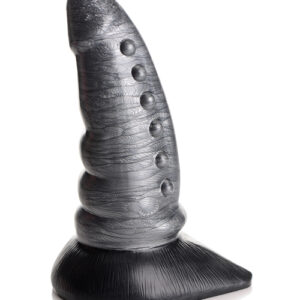Creature Cocks Beastly Tapered Bumpy Silicone Dildo - Silver/Black — Power Play Studio