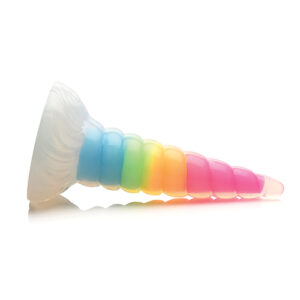 Creature Cocks Uni Glow in the Dark Silicone Dildo - Rainbow — Power Play Studio