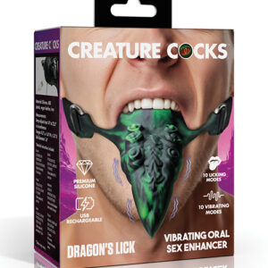 Creature Cocks Dragon's Lick Vibrating Tentacle Tongue - Green