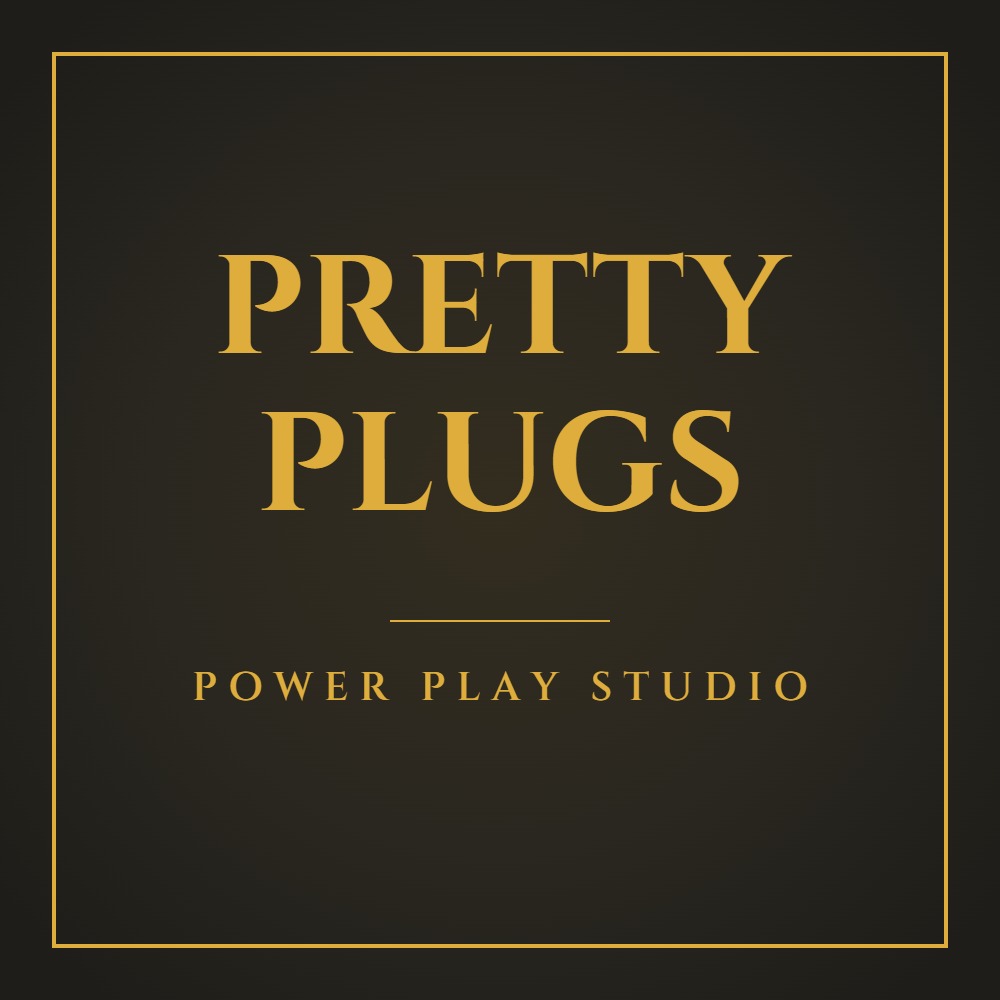 Pretty Plugs brand plate