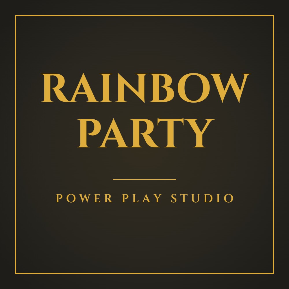 Rainbow Party brand plate
