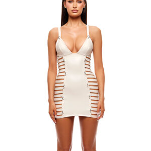 Strap Tease Strappy Vinyl Mini Dress — Power Play Studio