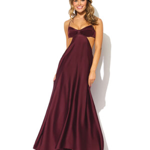 Brigeta Satin Cut Out Long Dress — Power Play Studio