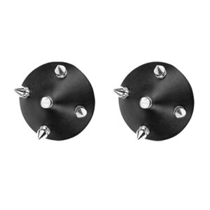 Nipplicious Temptress Leather Pasties w/Studs - Black — Power Play Studio