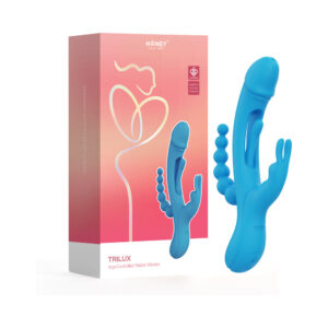 Honey Play Box Trilux Kinky Finger Rabbit Vibrator with Anal Beads Blue — Power Play Studio