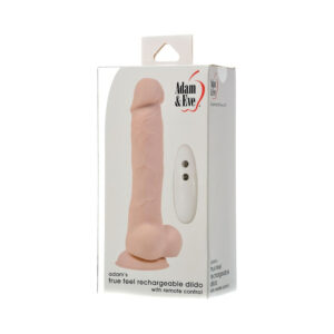 Adam & Eve Adam's True Feel Rechargeable Dildo with Remote Control — Power Play Studio