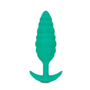 b-Vibe Twist Rechargeable Vibrating Silicone Textured Anal Plug Green — Power Play Studio