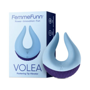 FemmeFunn Volea Rechargeable Silicone Fluttering Tip Vibrator Light Blue — Power Play Studio