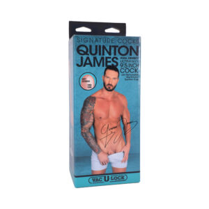 Signature Cocks Quinton James 8 in. Dual-Density Dildo with Vac-U-Lock Suction Cup Beige — Power Play Studio