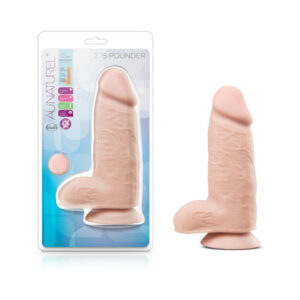 Au Naturel 2.75 Pounder 10 in. Posable Dual Density Dildo with Balls Beige — Power Play Studio