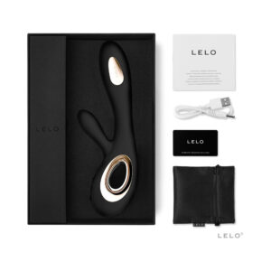 LELO SORAYA WAVE Rechargeable Rabbit Vibrator Black — Power Play Studio