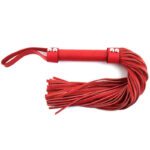 Rouge H-Style Leather Flogger Red — Power Play Studio
