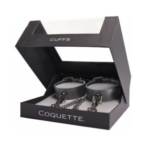 Pleasure Collection Gunmetal Glam Cuffs w/Removable Chain — Power Play Studio - Power Play Studio, LLC