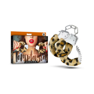 Temptasia Adjustable Faux Fur Cuffs Leopard — Blush at Power Play Studio