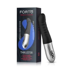 Forto Thruster Rechargeable Silicone Thrusting G-Spot Vibrator Black — Power Play Studio